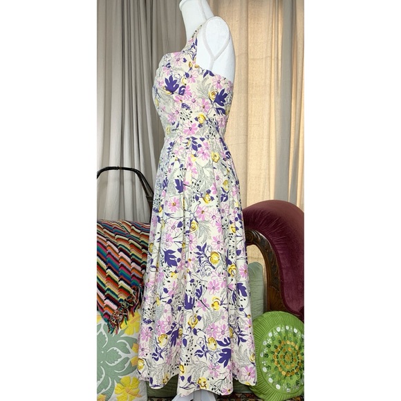 50s Novelty Print Halter Dress - Picture 3 of 13